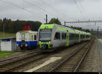 BLS - RABe 535 125 bei der einfahrt im Bhf. Busswil als Regio von Lyss nach Büren an der Aare am 2024.10.19