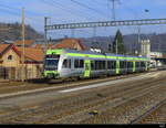 BLS - RABe 535 124 bei der ausfahrt aus dem Bhf. Burgdorf am 19.02.2025