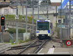 tl M1 - Triebwagen Be 4/9 558 217-6 bei der einfahrt in den Bahnhof Renens am 2024.11.30