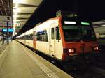 SBB RBDe 560 283 Heckansicht fährt vom Basel SBB in die Abstellung am 27.2.2025 