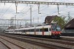 Doppeltraktion, mit den NPZ Domino 50 85 39-43 853-3 und 50 85 39-43 900-2, auf der S29, fährt beim Bahnhof Rupperswil ein. Die Aufnahme stammt vom 31.07.2019.