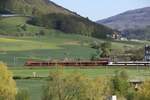 Zugsbegegnung bei Sissach BL am 03.05.2021