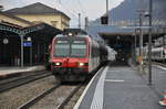 Ein NPZ Domino (Rbde 560) steht im Bahnhof Bellinzona.
Foto aufgenommen am 29.12.16