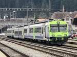 RBDe 565 742  St-Blaise  am 4.4.17 beim Bhf Langnau abgestellt.