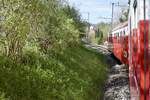 Der Extrazug zum 50 Jahr Jubiläum des RBDe I ist am 27.4.24 unterwegs nach Schwarzenburg.