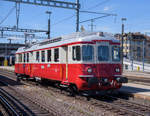 Der Aargauer Pfyl so liebevoll wird der E-Triebwagen BDe 4-4 2 genannt im Winterthurer Bahnhof am 21.5.2017.