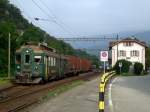 Der OeBB BDe 4/4 1632 mit einem Mllzug bei der Ausfahrt aus Klus in Richtung Oensingen am 29.08.2008