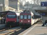 SBB - Triebwagen RBe 4/4 540 064-3 bei der einfahrt im Bahnhof Schaffhausen am 01.03.2012