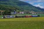 OeBB/SBB Historic: Die Oensingen Balsthal Bahn ausserhalb ihren heimischen Geleisen. Sonderzug mit OeBB RBe540 ex SBB, 3 Wagen OeBB und der SBB Historic Ed 2x2/2 196 (Mallet-Lokomotive) auf der Fahrt ins Seeland. Die Aufnahme ist am 17. Mai 2014 bei Niederbipp entstanden.
Foto: Walter Ruetsch