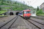 Wer htte gedacht dass kurz vor dem Ende dieser Triebwagen sie noch am  heiligen Berg , dem Gottahrd, eingesetzt werden. Jeweils Sonntags, noch bis Oktober, kommt nun ein Doppel RBe Pendel zu FV Ehren. Am Morgen verkehrt er jeweils als IR 2263 nach Gschenen, am Abend als IR 2286 zurck nach Zrich. Vom Abstellfeld wird der Pendel via Gotthardtunnel in den Bahnhof rangiert. RBe 540 060-1 beim verlassen des Gotthardtunnels, 29.06.2014.