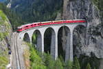 ABe 8/12 Rhaetische Bahn 3508  Richard Coray  mit einem IR in Richtung Chur auf dem Landwasserviadukt am 22.08.2018