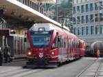 RhB - Triebzug ABe 8/12 3507 als Regio nach Arosa im Bahnhof Chur am 20.09.2013