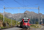 3503 mit dem R 1668 (Tirano-St.Moritz) in Alp Grüm 22.8.16