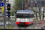 CMN / transN - Triebwagen BDe 4/4 6 bei der Einfahrt im Bhf. von La Chaux de Fonds am 04.11.2022