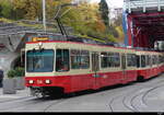 Forchbahn - Be 4/4  54 an der Spitze des einfahrenden Zuges beim Bhf.