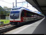 zb - Triebzug ABeh  150 104-4 bei der ausfahrt aus dem Bhf. Interlaken Ost am 2024.05.25