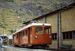 Triebwagen 3012 der Gornergratbahn- Matterhorn im Sommer 1993 in Zermatt.
Diaaufnahme digitalisiert.