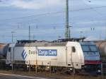 185 581-6 von Crossrail mit Ewals Cargo Care Werbung in Aachen West.