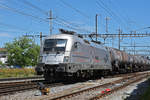 Lok 182 602-3 durchfährt den Bahnhof Pratteln. Die Aufnahme stammt vom 12.06.2020.