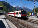 SBB - Regio nach Brig im Bahnhof Martigny mit dem Steuerwagen ABt 50 85 39-43 950-7 unterwegs am 05.05.2019