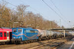 151 170 mit DGS 45631 Ingolstadt-Basel am 09.02.2023 in Stuttgart-Sommerrain.