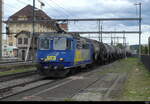 WRS - Lok 91 85 4 420 504-3 mit Güterzug unterwegs in Pratteln am 2024.09.30 .