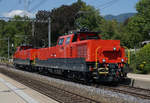 JAHRESRÜCKBLICK 2018
von Walter Ruetsch
Serie Nr. 4
Zwei SBB Aem 940 Zweikraftloks auf Testfahrt bei Solothurn-West am 20. August 2018.
