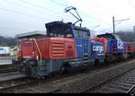 SBB - 923 014-5 + 843 062 im Bhf.