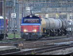 SBB - Rangierlok Eem 923 007-9 mit Güterwagen im Bhf. Olten am 2024.10.21