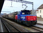 SBB - Rangierlok 923 003-8 mit Güterwagen Abgestellt im Bhf. Frauenfeld am 2025.01.12