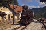 83-052 ist im Juli 2005 auf der Museumsbahn Mokra Gora unterwegs.