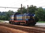 730 619-4 auf Bahnhof Kysak am 3-8-2005.