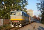 750 183-6 mit Fernzug R 726 „Zobor“ Prievidza/Priwitz (16:26) – Leopoldov/Leopoldstadt – Bratislava hl.