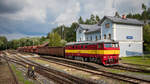 751 131-4 - Ledečko 11.07.21 - 
Der Fotograf dieses Bildes stand auf einer abgestellten Donnerbüchse auf der anderen Seite des Bahnhofs, direkt neben dem Organisator der Fotoveranstaltung. 