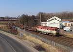 751 173 ZSSK Cargo (Rabbit Rail) zu sehen am 25.03.22 mit einem leeren Holzzug in Sokolov.