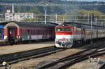 754 052-9 als Fernzug R 344 „Fatra“ Banská Bystrica/Neusohl (09:34) – Vrútky/Ruttek – Žilina/Sillein (11:05/11:27) – Čadca (SK) –