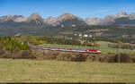 ZSSK 350 015 / Štrba, 17. Oktober 2024<br>
Ex  Tatran  Bratislava hl. st. - Košice