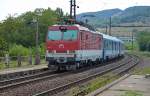 350 001-4 mit EC 171 „Hungaria“ Berlin – Budapest durchfhrt den Haltepunkt Bratislava-Vinohrady/Preburg-Weinberge; 10.08.2013