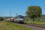 ZSSK 383 205 mit Getreide am 25.09.2021 im Maintal nahe Retzbach-Zellingen.