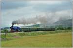 Anlsslich der Kindertage in Vrtky war auch der Papagei unterwegs. Die Aufnahme zeigt 477 013 als Os 31217 von Vrtky nach Kremnica am 2.6.2012 kurz nach der Ausfahrt aus dem Bahnhof Horn tubňa.