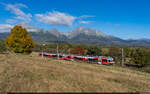 ZSSK 425 964 / Nová Lesná, 16. Oktober 2024<br>
Os Štrbské Pleso - Poprad-Tatry