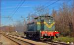 SŽ 643-014 fährt als Lokzug durch Maribor-Tabor Richtung Tezno Verschiebebahnhof.