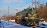 S 644-018 fhrt als Lokzug durch Maribor-Tabor Richtung Studenci Bahnhof. /11.12.2012