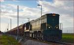 SŽ 664-119 zieht Güterzug durch Cirkovce-Pole Richtung Hodoš. /10.10.2014