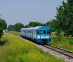 711 019 war am 20.06.2012 als R 3859 von Ormoz nach Maribor unterwegs,  und wurde von mir unweit der Station Strnisce fotografisch festgehalten.