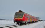 S 814-122 fhrt durch Gaj bei Pragersko Richtung Maribor. /15.2.2012