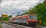 SŽ 813-103 fährt durch Maribor-Tabor Richtung Maribor HBF.