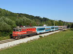 Die 342 023 brachte am Abend des 30. Juli 2024 den EC 150  Emona  nach Spielfeld-Straß, und wurde dabei von mir unweit der Staatsgrenze in Šentilj fotografiert.