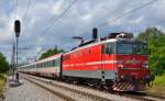 S 342-022 zieht EC158 'Croatia' durch Maribor-Tabor Richtung Wien. /20.7.2012