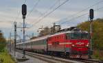S 342-025 zieht EC158 'Croatia' durch Maribor-Tabor Richtung Wien. /3.11.2012